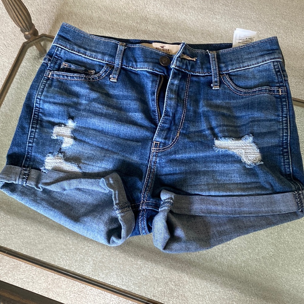 Hollister size 24 distressed jean shorts